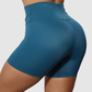 Short Unicolor Pretina Alta en Tela Nylon Mujer
