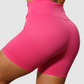 Short Unicolor Pretina Alta en Tela Nylon Mujer