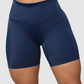 Short Unicolor Pretina Alta en Tela Nylon Mujer