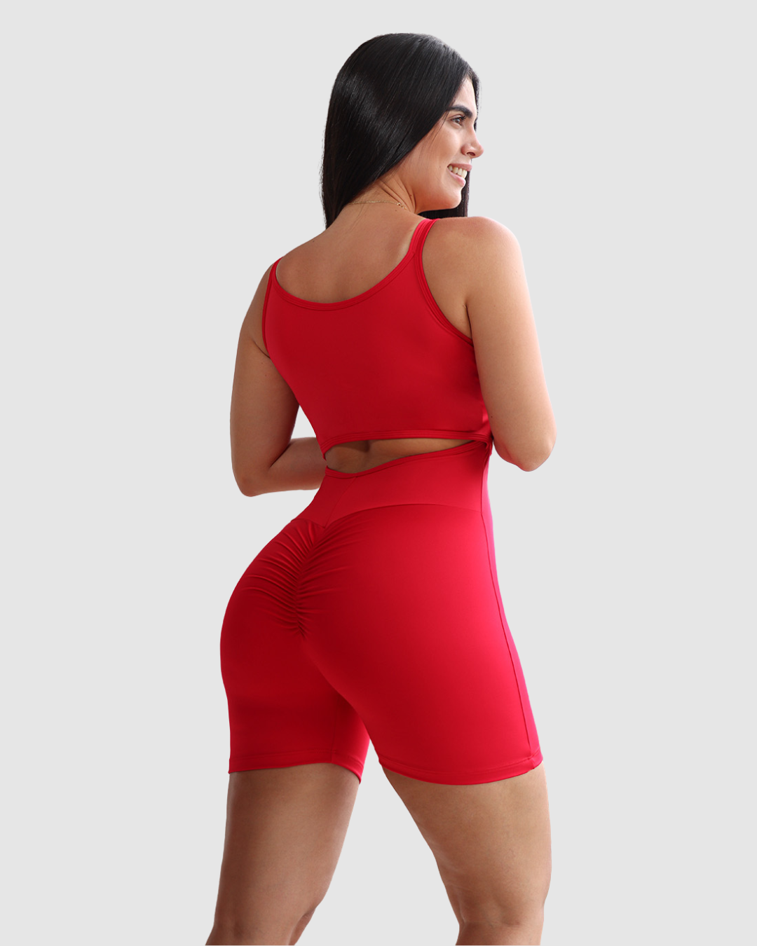 Enterizo Corto Push Up Efecto Levanta Cola y Cierre en Busto