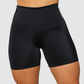 Short Unicolor Pretina Alta en Tela Nylon Mujer