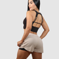 Pantaloneta Doble Short Running Bolsillos Licrada