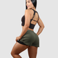 Pantaloneta Doble Short Running Bolsillos Licrada