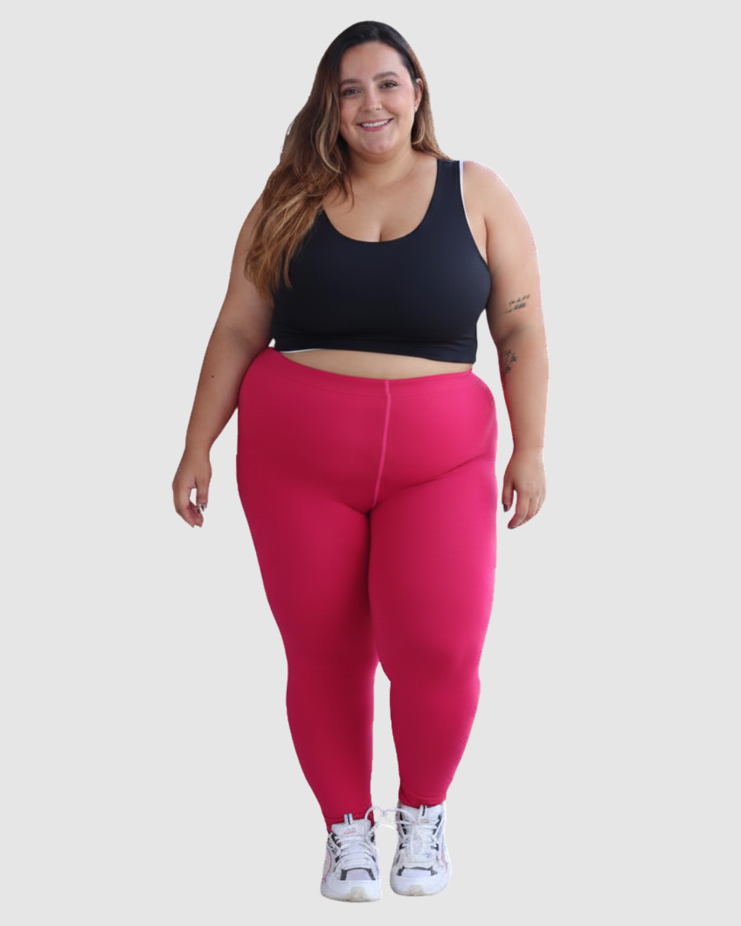 Leggins Unicolor en Tela Algodón Pretina Resorte Mujer