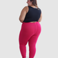 Leggins Unicolor en Tela Algodón Pretina Resorte Mujer