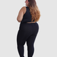 Leggins Unicolor en Tela Algodón Pretina Resorte Mujer