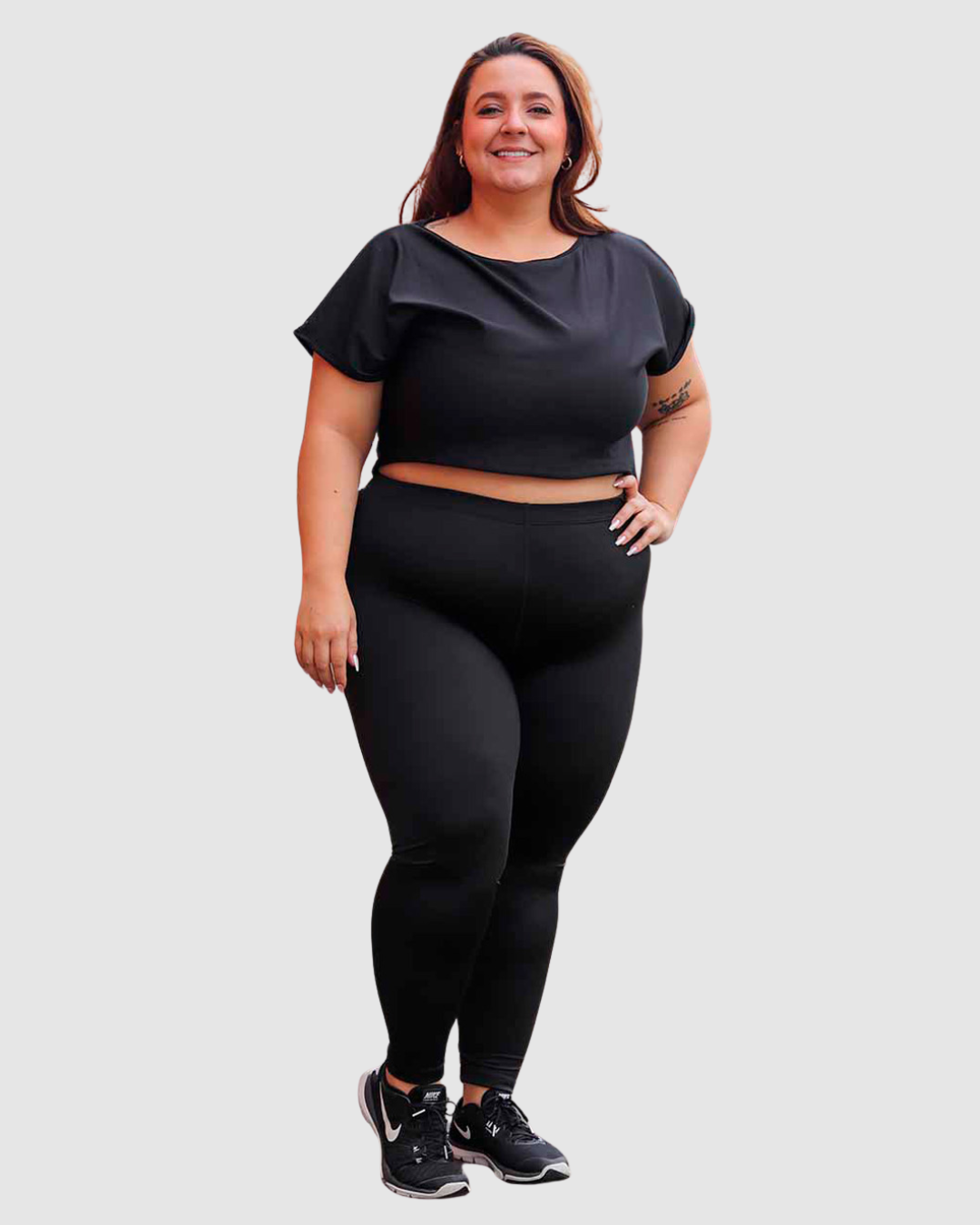 Leggins Unicolor Pretina Resorte en Tela Nylon