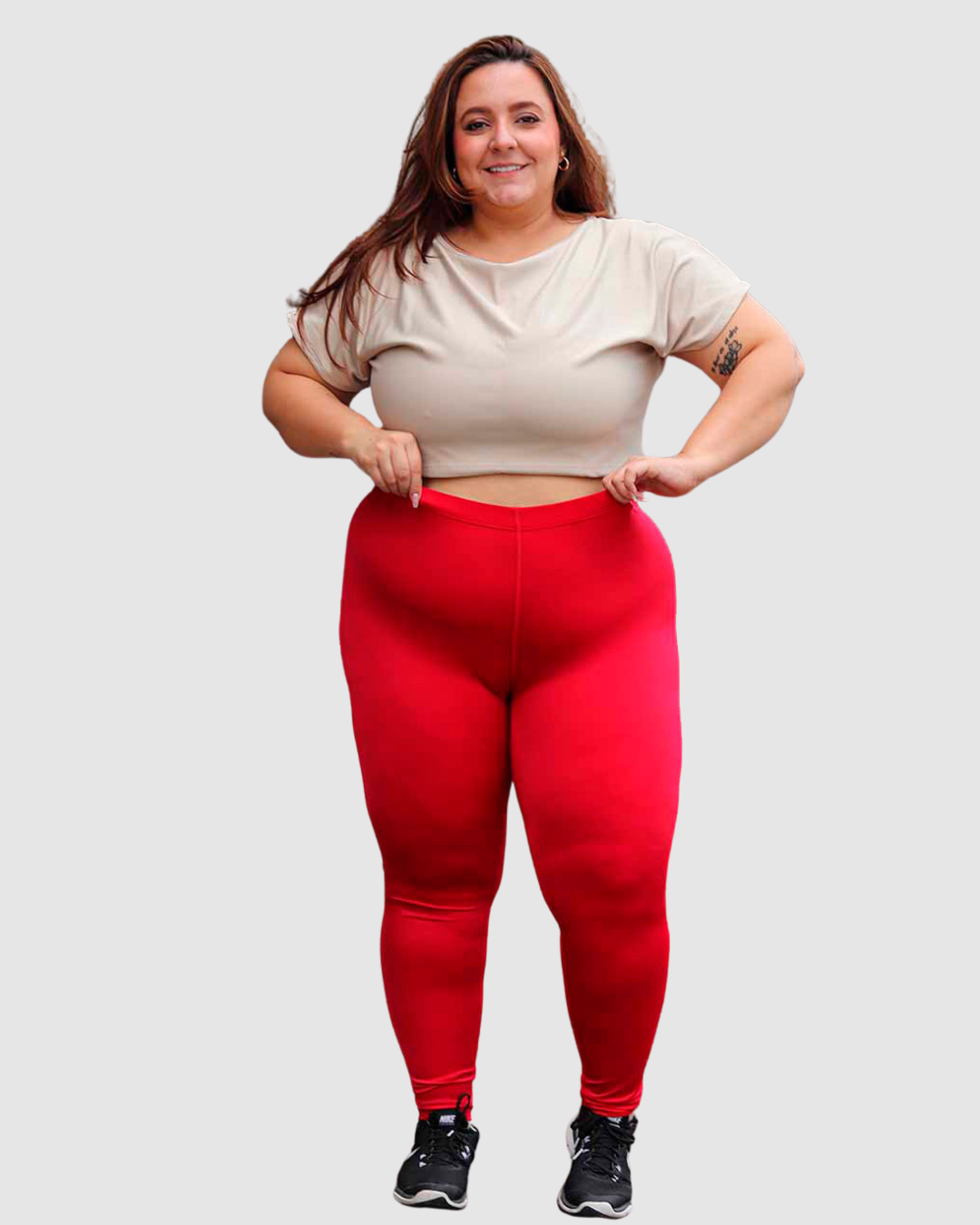Leggins Unicolor Pretina Resorte en Tela Nylon
