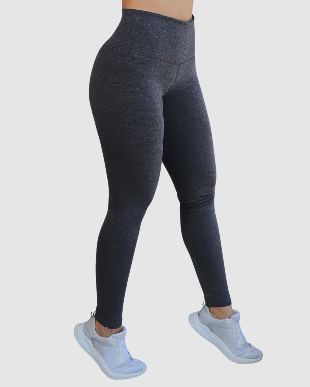 Leggins Unicolor en Tela Algodón Pretina Alta Mujer