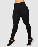 Leggins Unicolor en Tela Algodón Pretina Alta Mujer