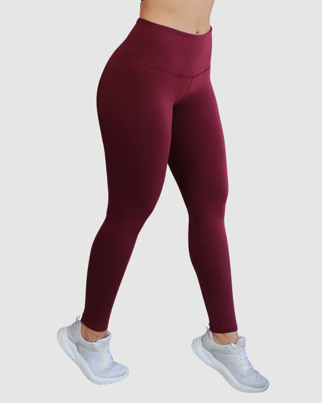Leggins Unicolor en Tela Algodón Pretina Alta Mujer