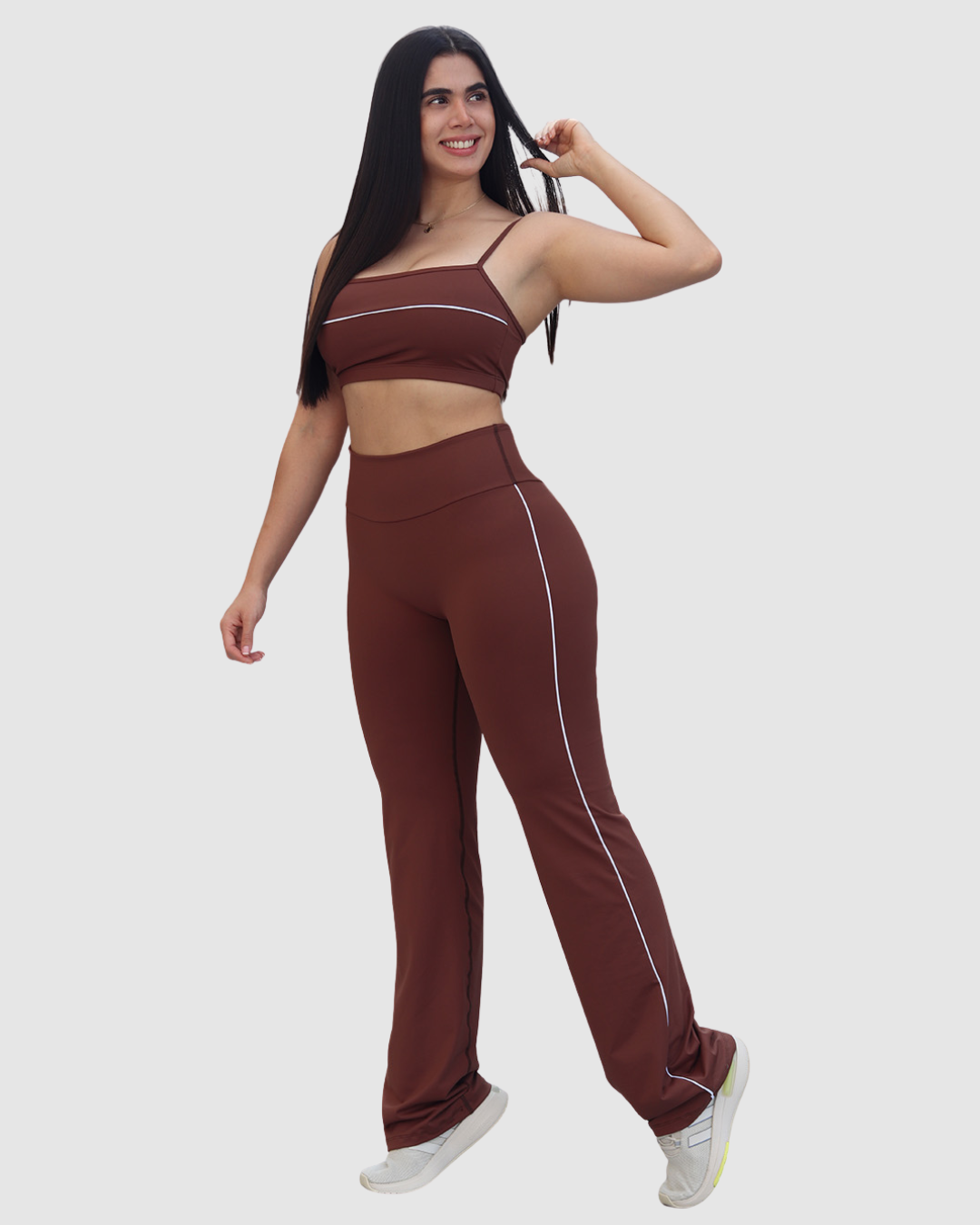 Pantalón Bota Recta Deportivo con Vivo a los Costados