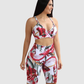 Conjunto Byker Estampado Supplex, Tiro Alto