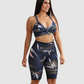 Conjunto Byker Estampado Supplex, Tiro Alto