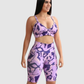 Conjunto Byker Estampado Supplex, Tiro Alto