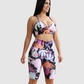Conjunto Byker Estampado Supplex, Tiro Alto
