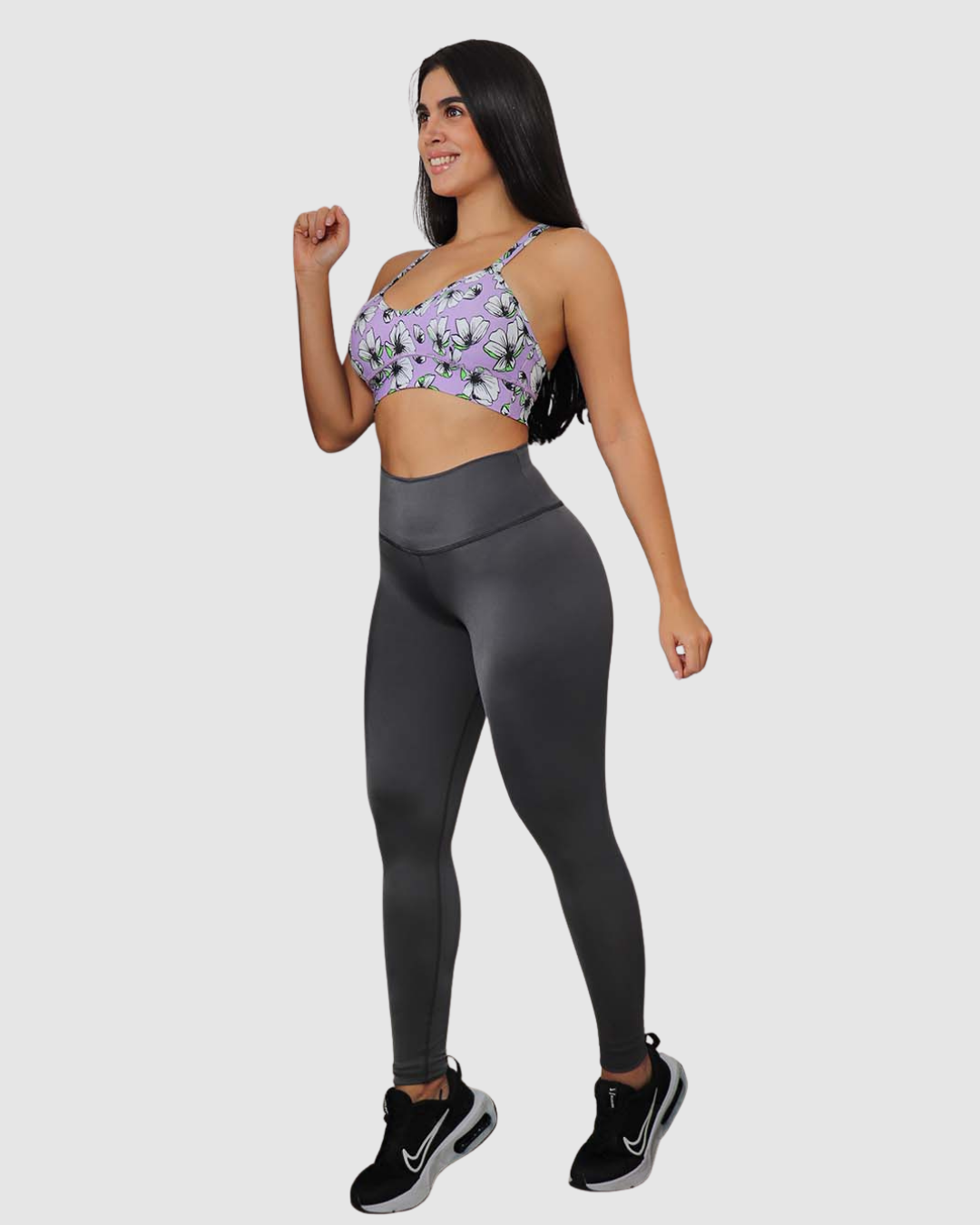 Leggins Pretina Unicolor en Tela Nylon Dama