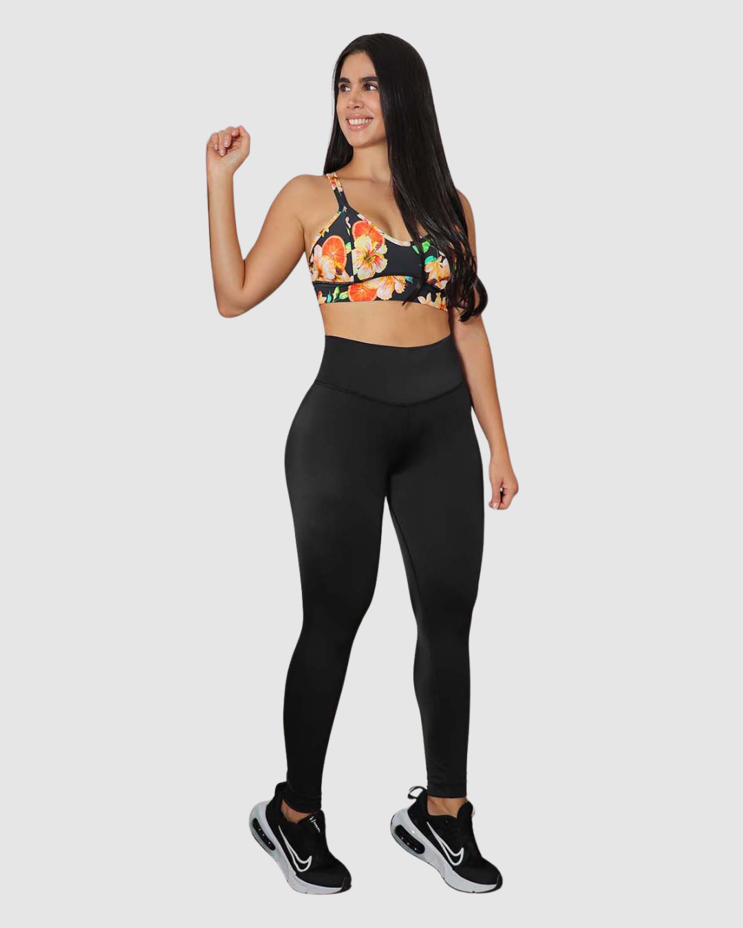 Leggins Pretina Unicolor en Tela Nylon Dama