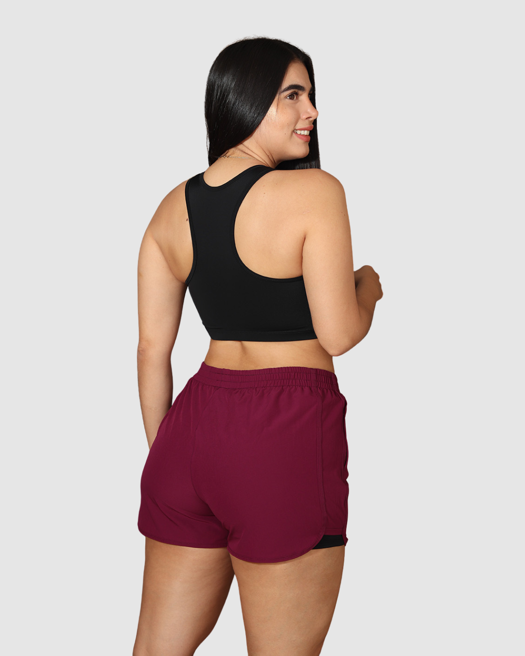 Pantaloneta Doble Short Running Semi Impermeable