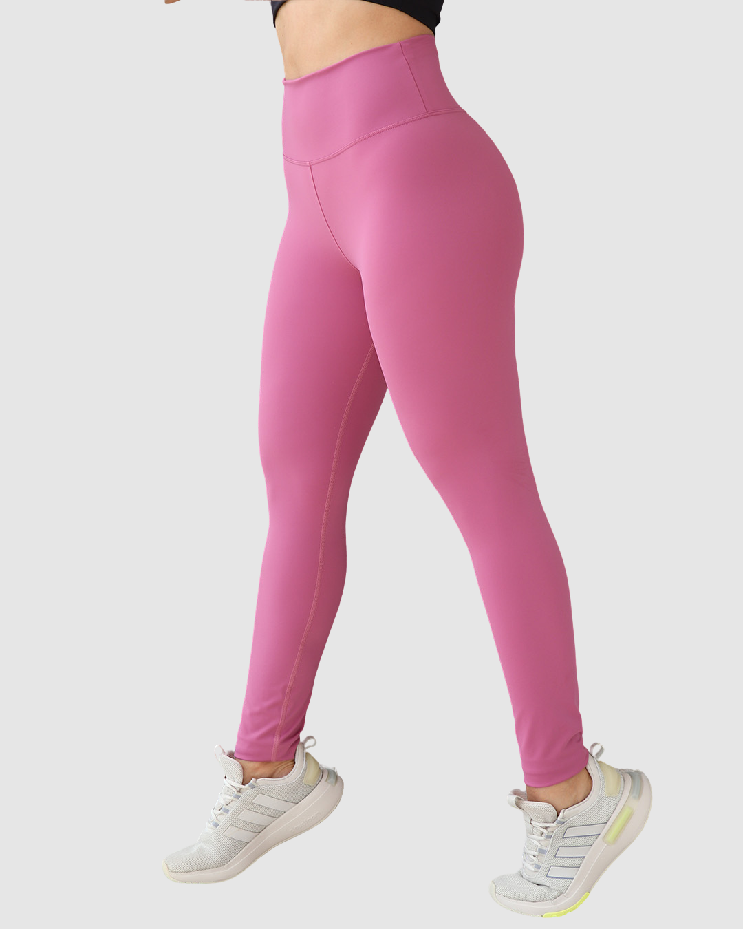 Leggins Pretina Unicolor en Tela Nylon Dama