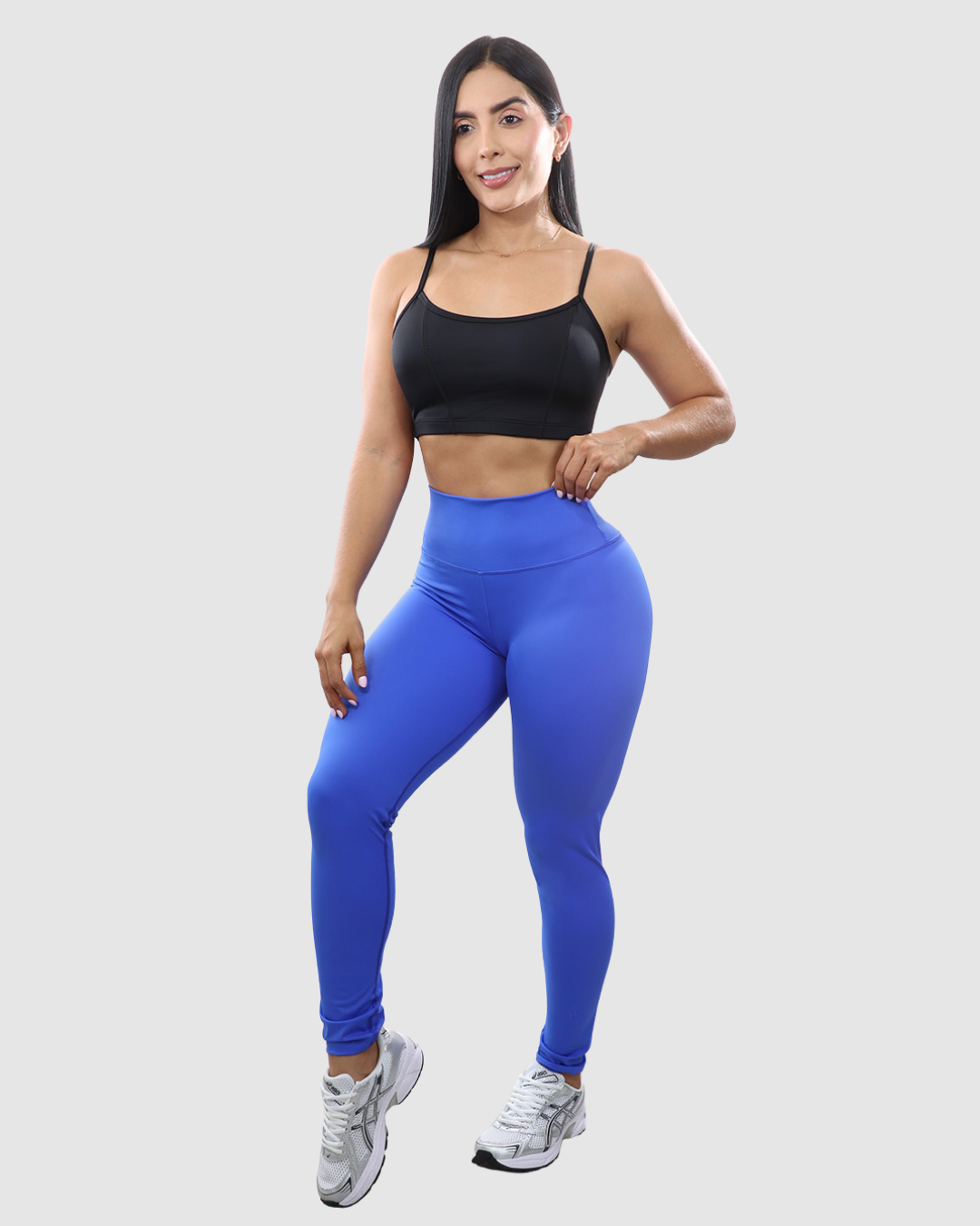 Leggins Pretina Unicolor en Tela Nylon Dama