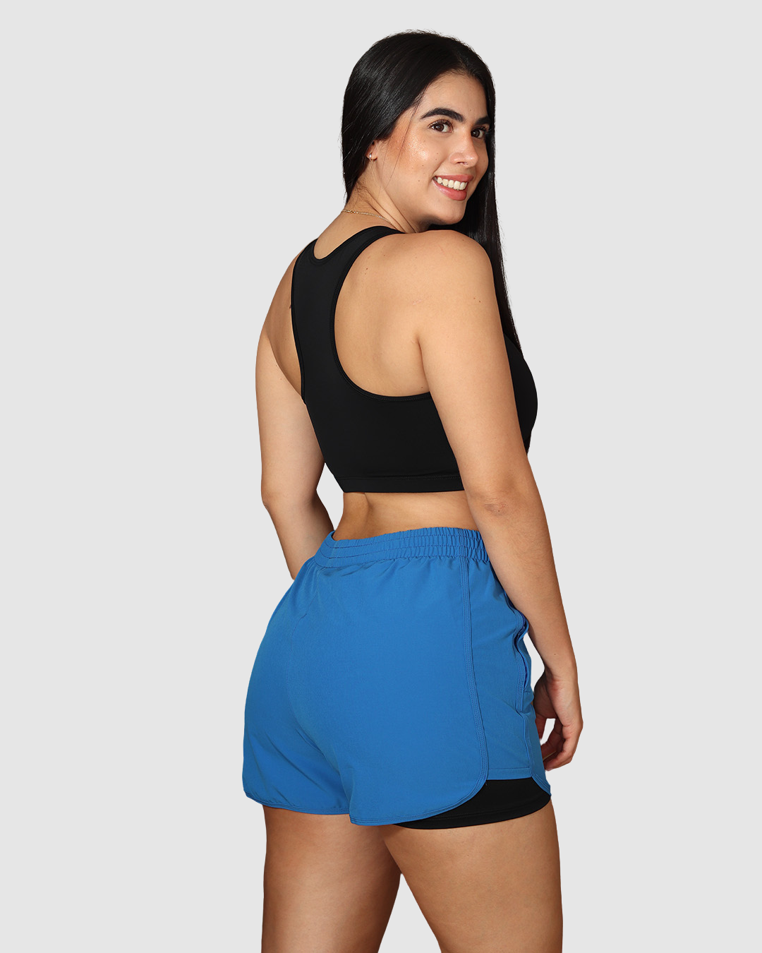 Pantaloneta Doble Short Running Semi Impermeable