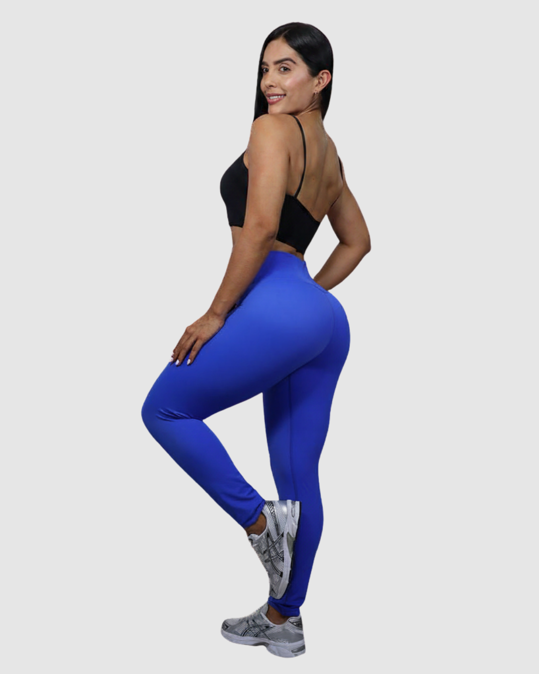 Leggins Pretina Unicolor en Tela Nylon Dama