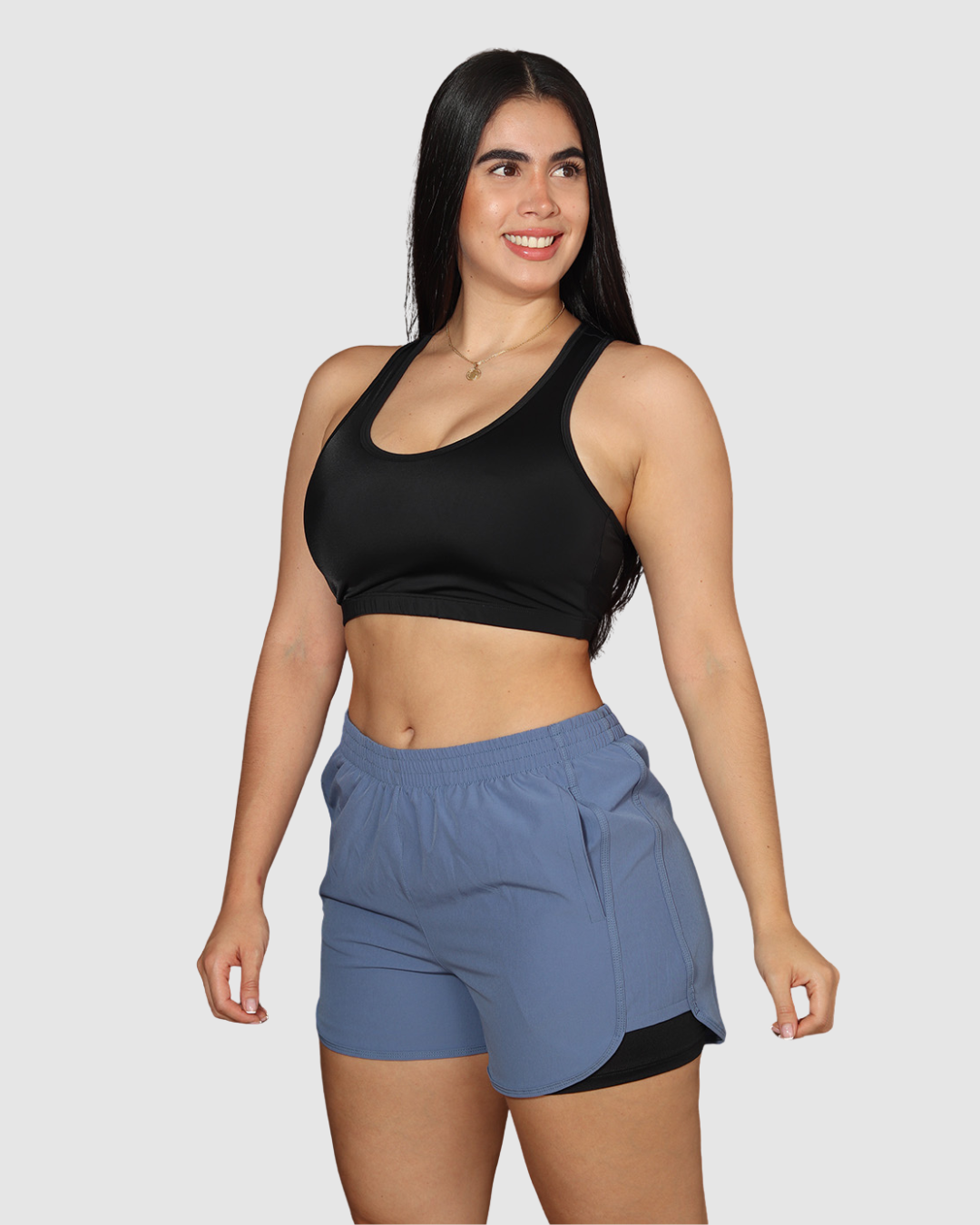 Pantaloneta Doble Short Running Semi Impermeable