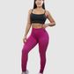 Leggins Pretina Unicolor en Tela Nylon Dama