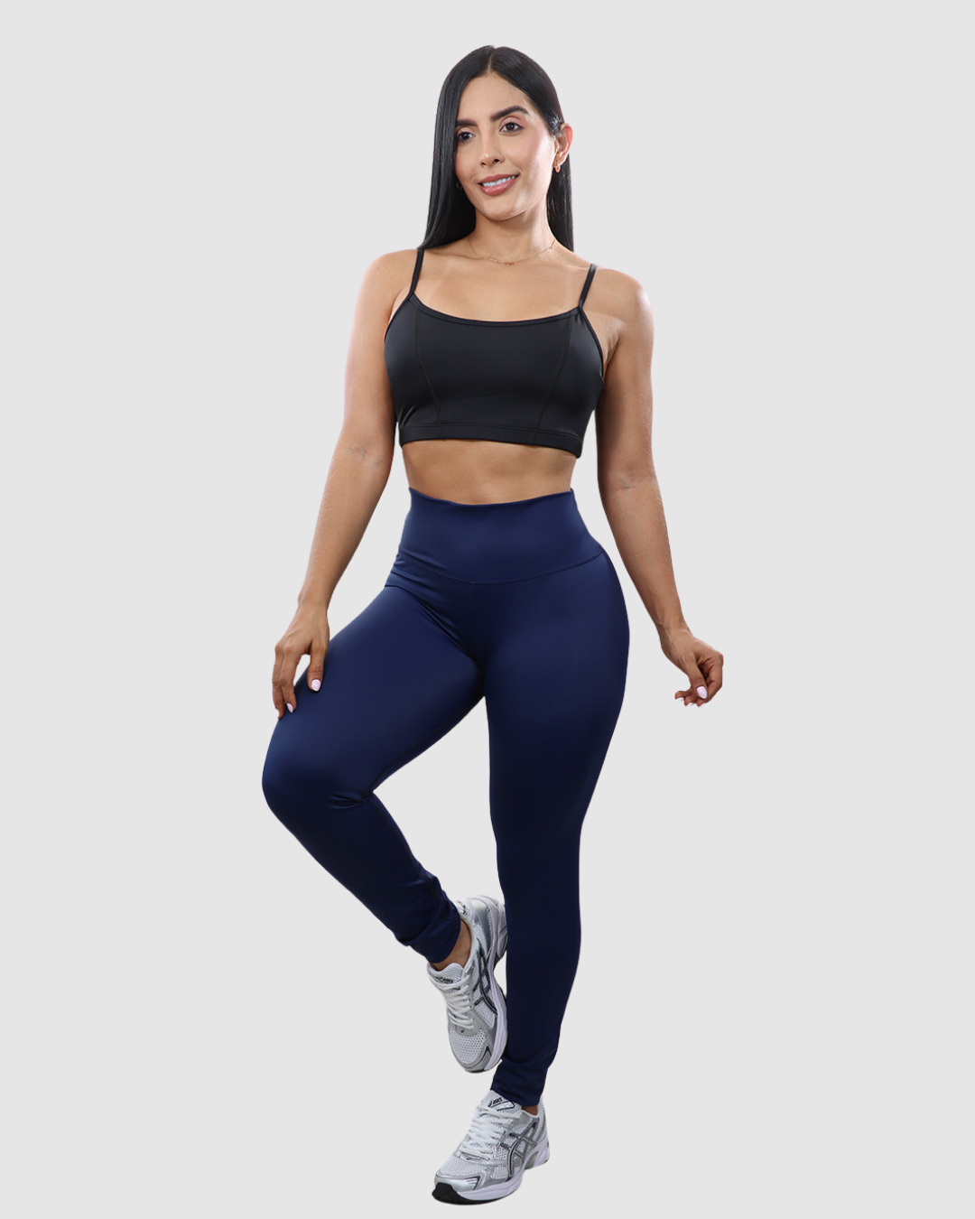 Leggins Pretina Unicolor en Tela Nylon Dama