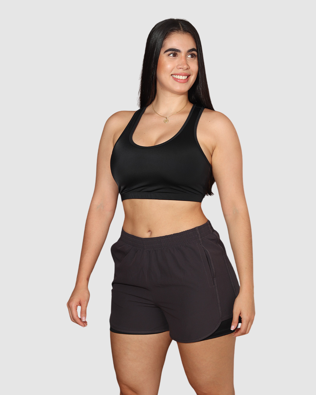 Pantaloneta Doble Short Running Semi Impermeable