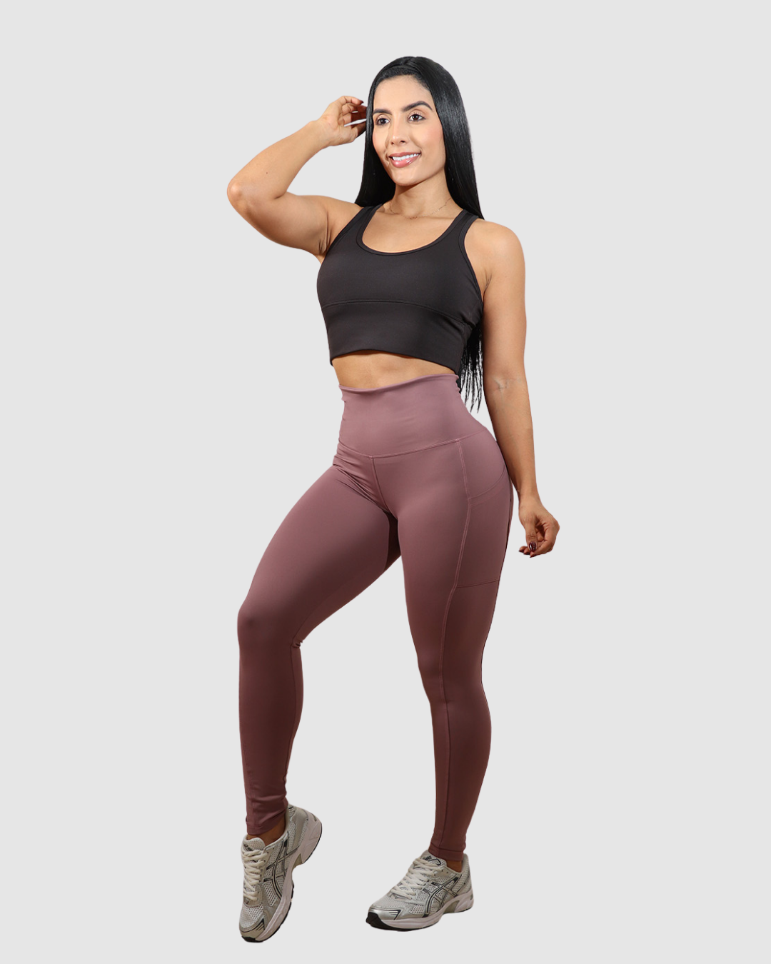 Leggins Tobillero Deportivo con Bolsillos Laterales