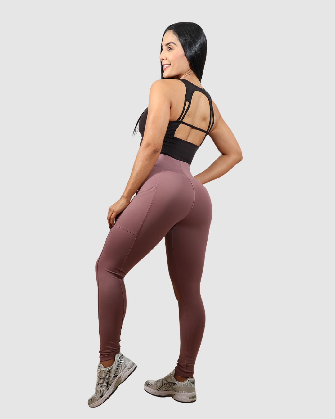 Leggins Tobillero Deportivo con Bolsillos Laterales