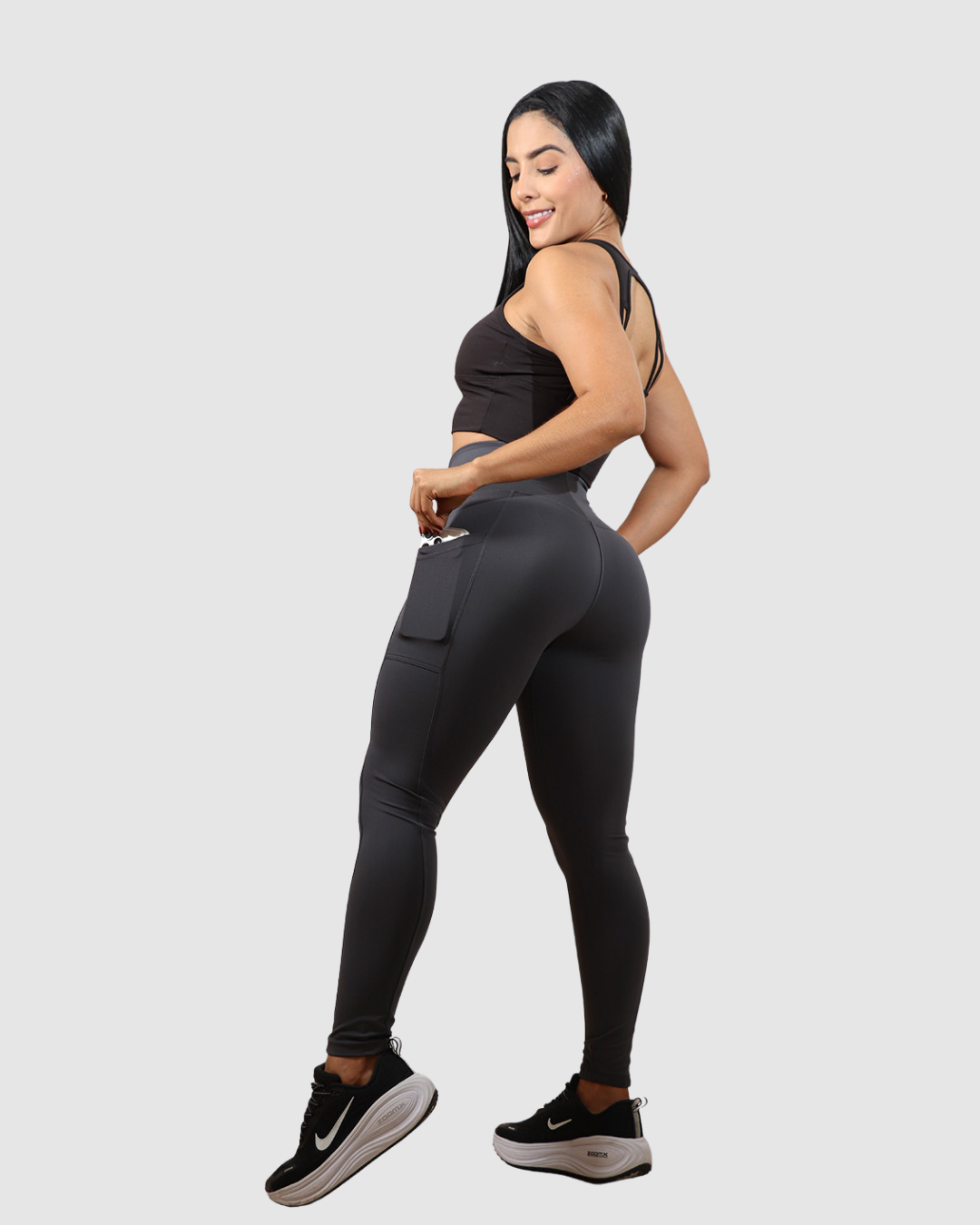 Leggins Tobillero Deportivo con Bolsillos Laterales