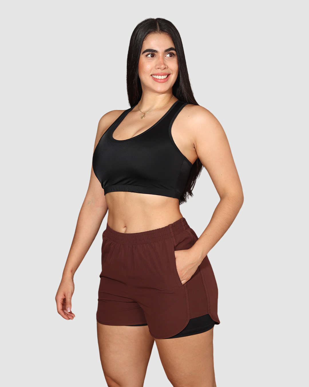 Pantaloneta Doble Short Running Semi Impermeable