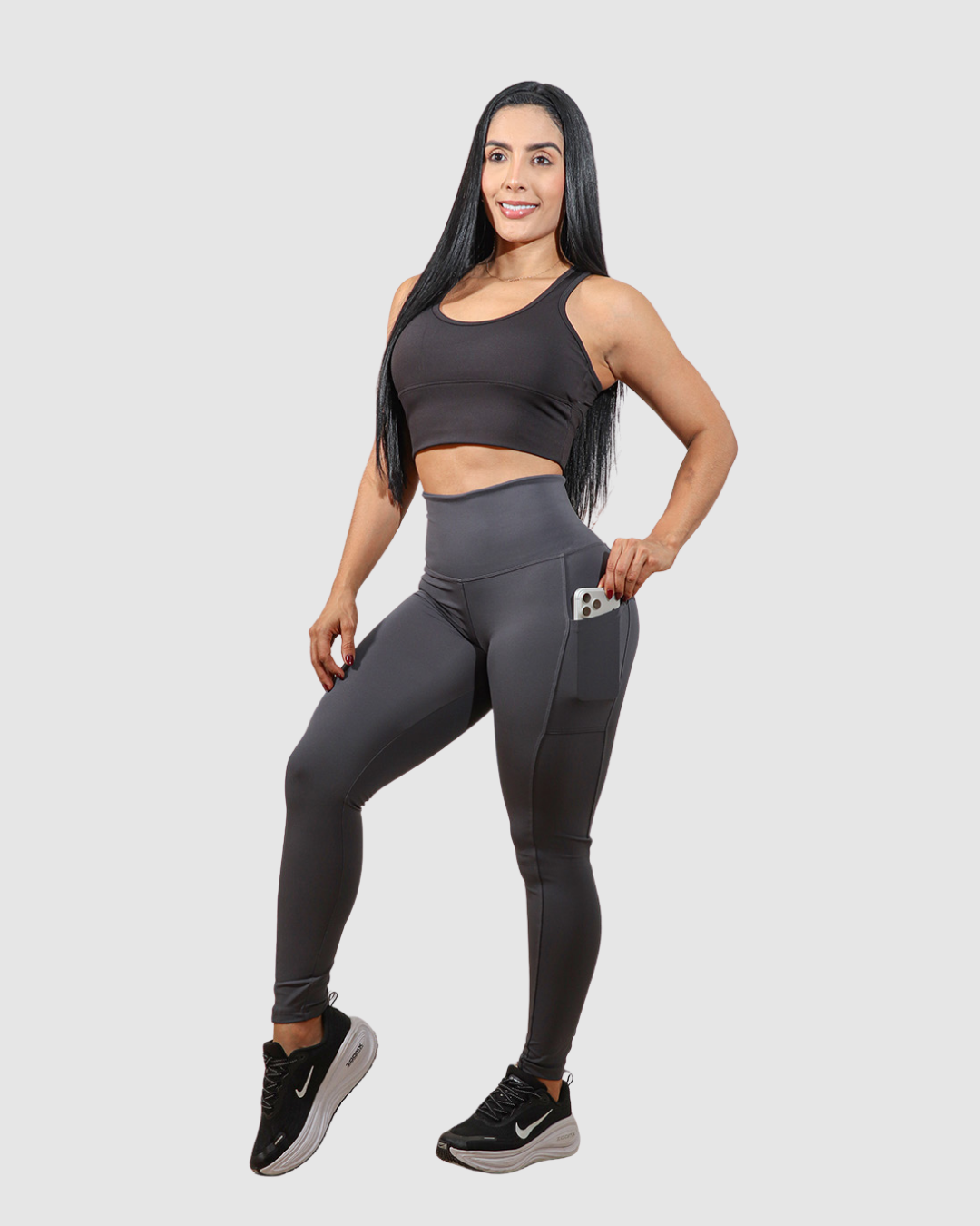 Leggins Tobillero Deportivo con Bolsillos Laterales