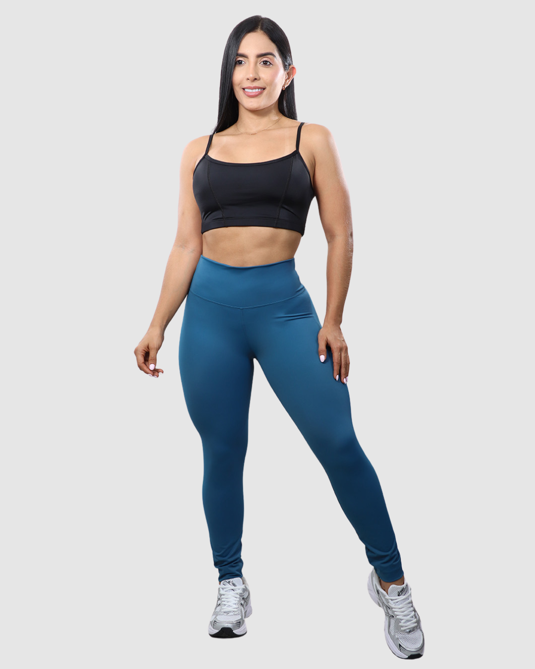 Leggins Pretina Unicolor en Tela Nylon Dama