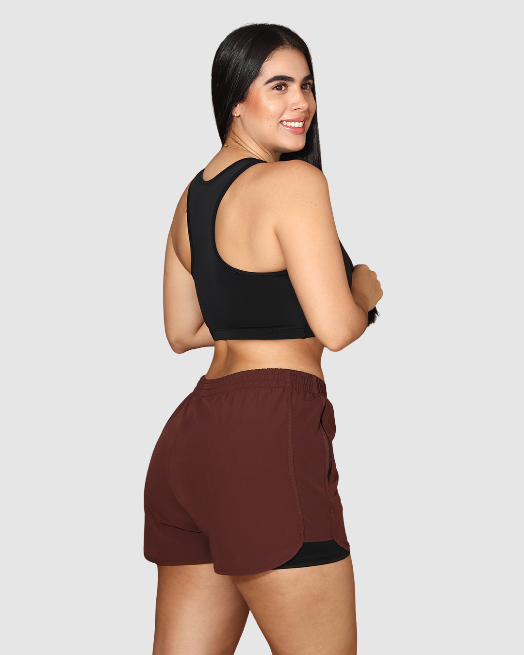 Pantaloneta Doble Short Running Semi Impermeable