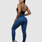 Leggins Pretina Unicolor en Tela Nylon Dama