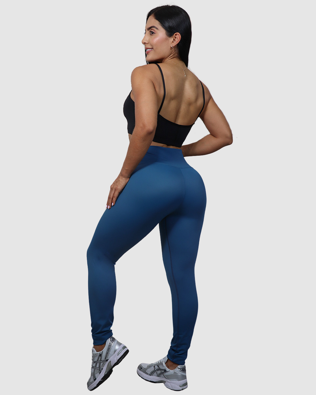 Leggins Pretina Unicolor en Tela Nylon Dama