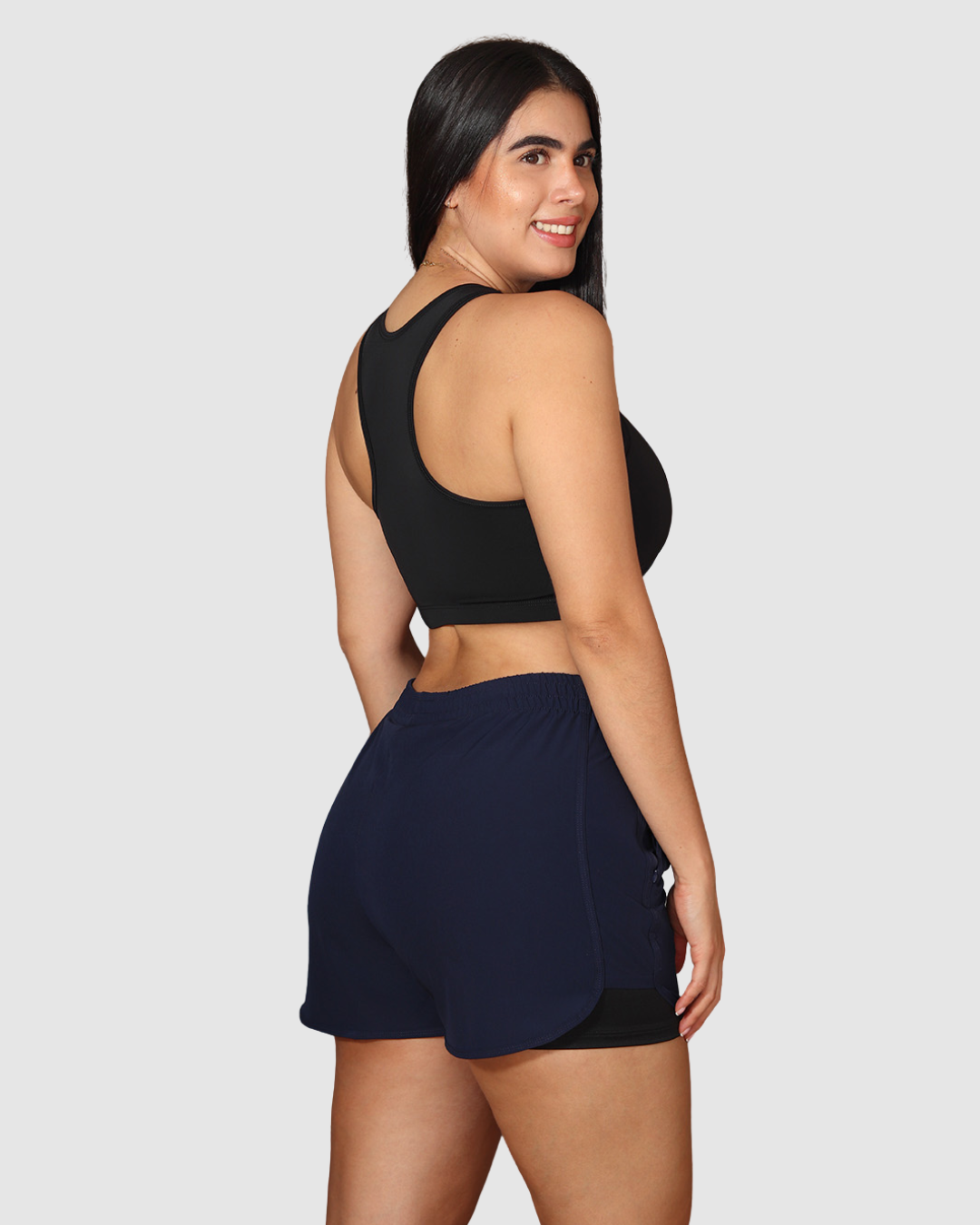 Pantaloneta Doble Short Running Semi Impermeable