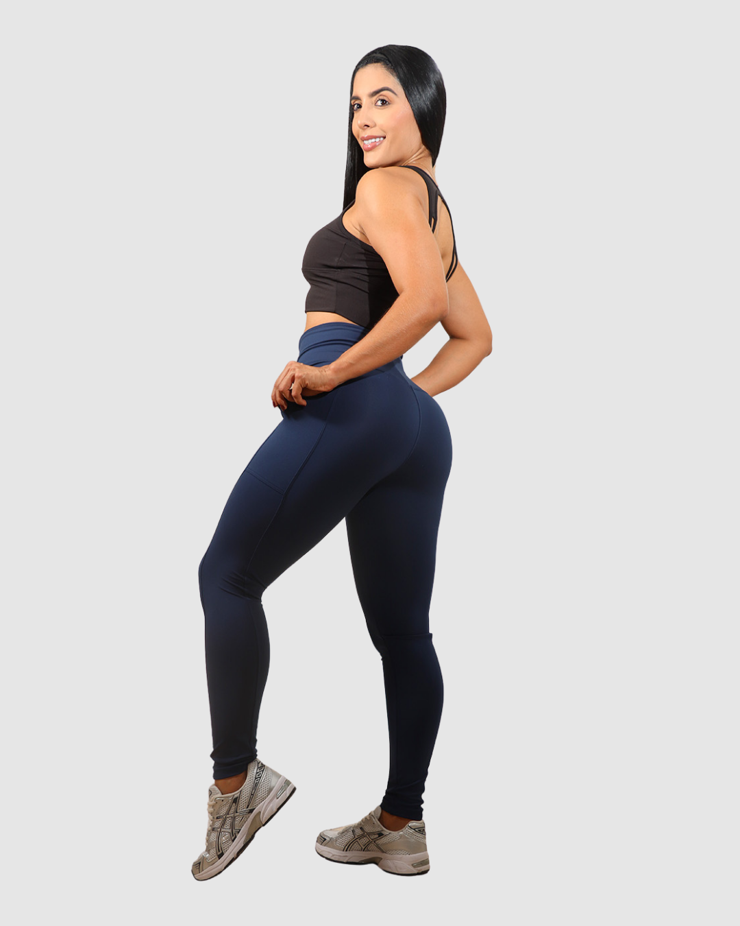 Leggins Tobillero Deportivo con Bolsillos Laterales