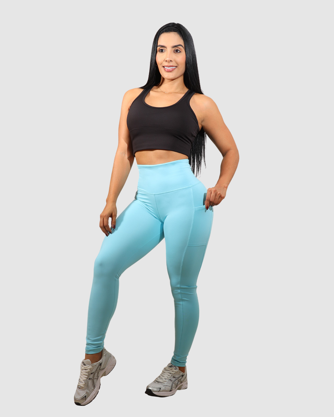 Leggins Tobillero Deportivo con Bolsillos Laterales