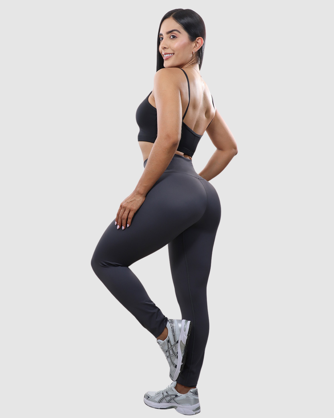 Leggins Pretina Unicolor en Tela Nylon Dama
