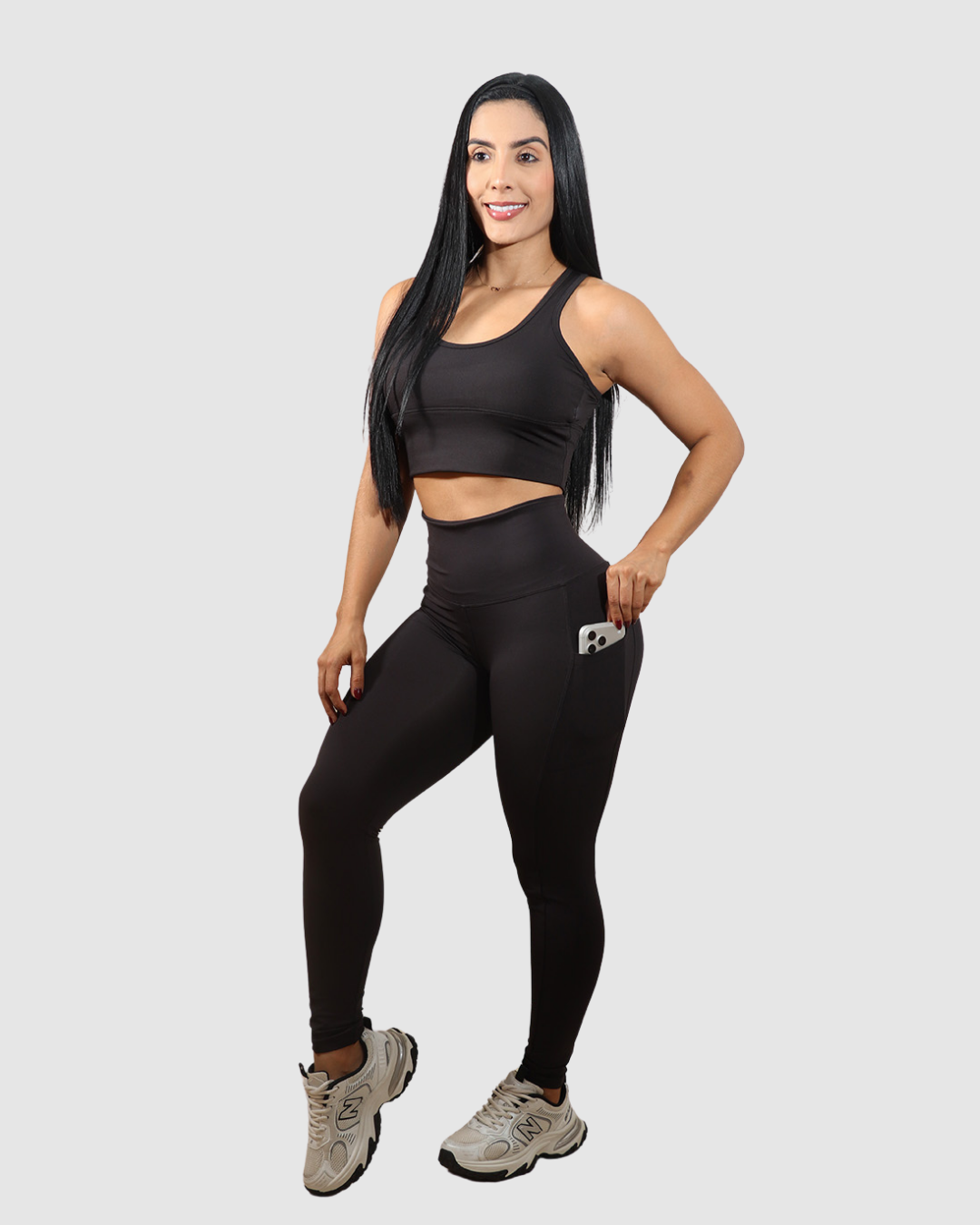 Leggins Tobillero Deportivo con Bolsillos Laterales