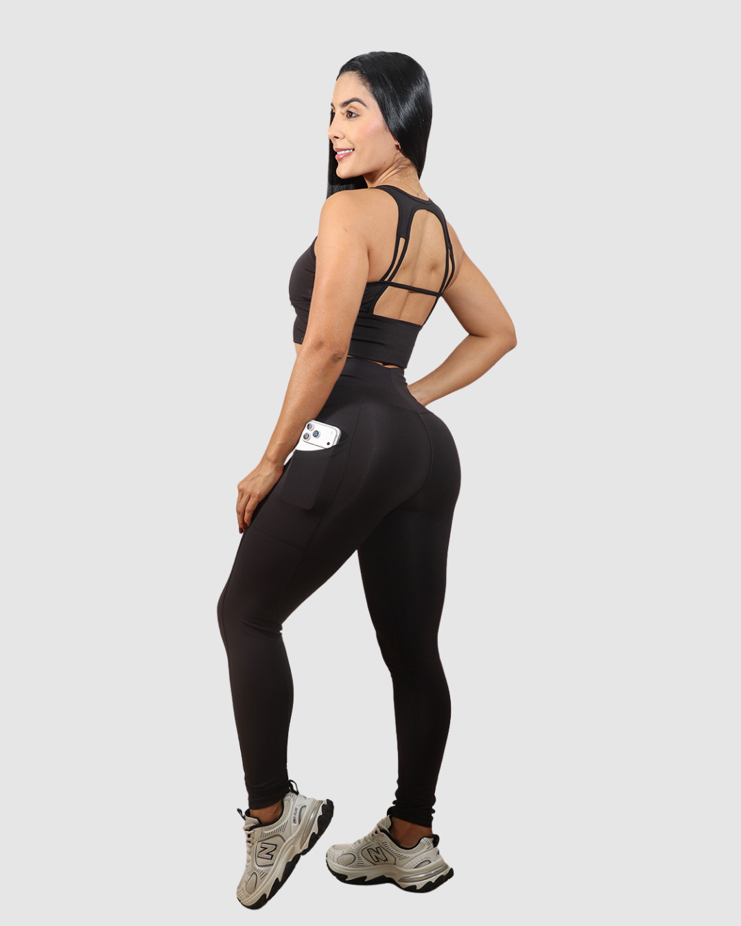 Leggins Tobillero Deportivo con Bolsillos Laterales