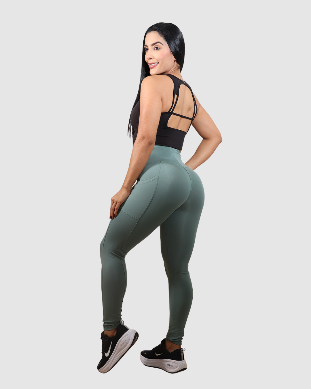Leggins Tobillero Deportivo con Bolsillos Laterales