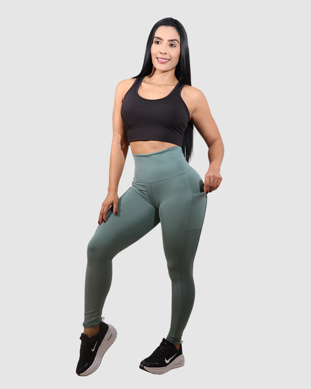 Leggins Tobillero Deportivo con Bolsillos Laterales