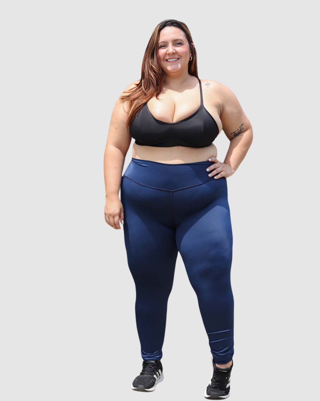 Leggins Pretina Unicolor en Tela Nylon Dama