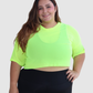 Blusa Deportiva Corta en Velo con Espalda Corte Mariposa